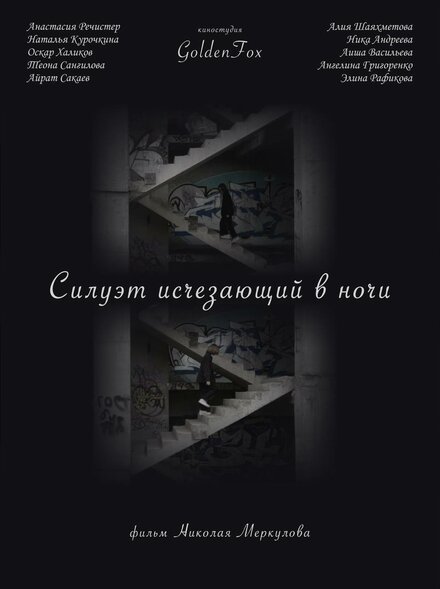 Силуэт, исчезающий в ночи 
